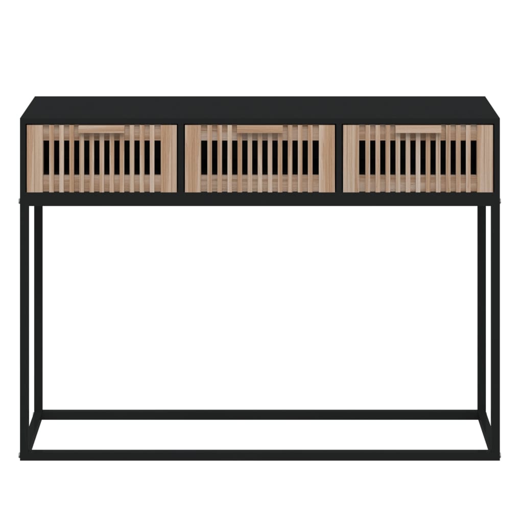 Konsolentisch Schwarz 105x30x75 cm Holzwerkstoff und Eisen