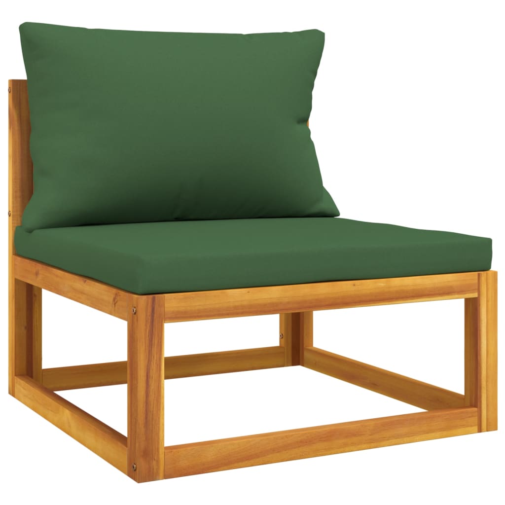 2-tlg. Garten-Sofa-Set mit Kissen Massivholz Akazie