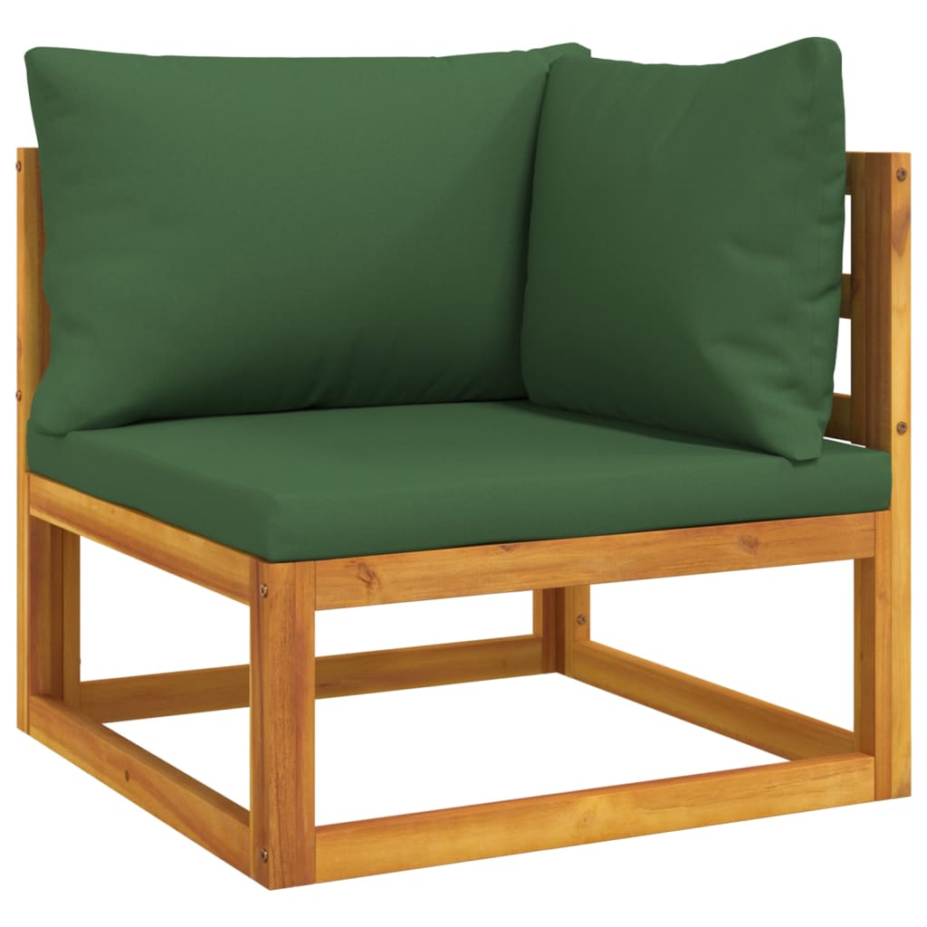 2-tlg. Garten-Sofa-Set mit Kissen Massivholz Akazie