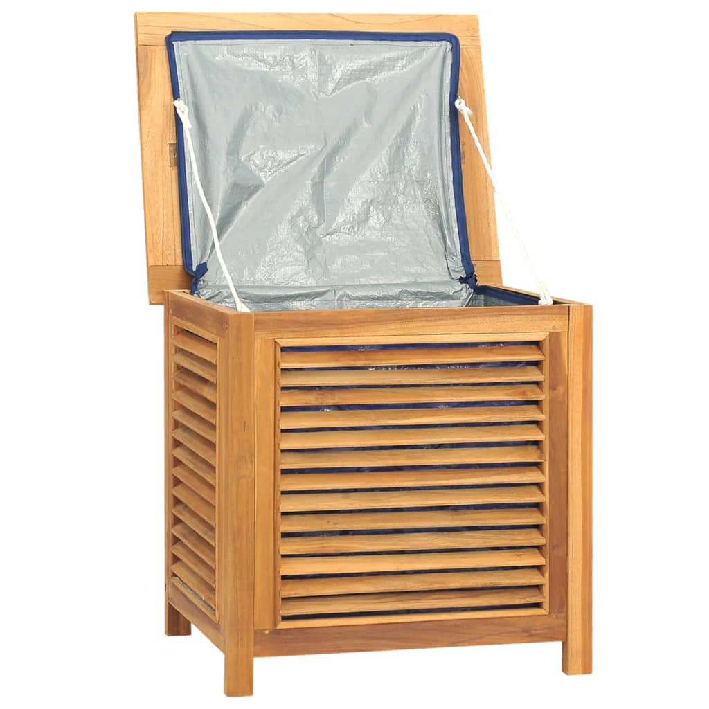 Gartenbox mit Beutel 60x50x58 cm Massivholz Teak