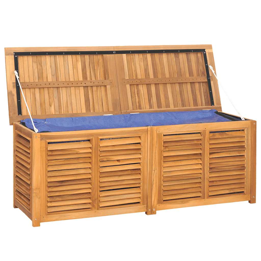 Gartenbox mit Beutel 150x50x55 cm Massivholz Teak