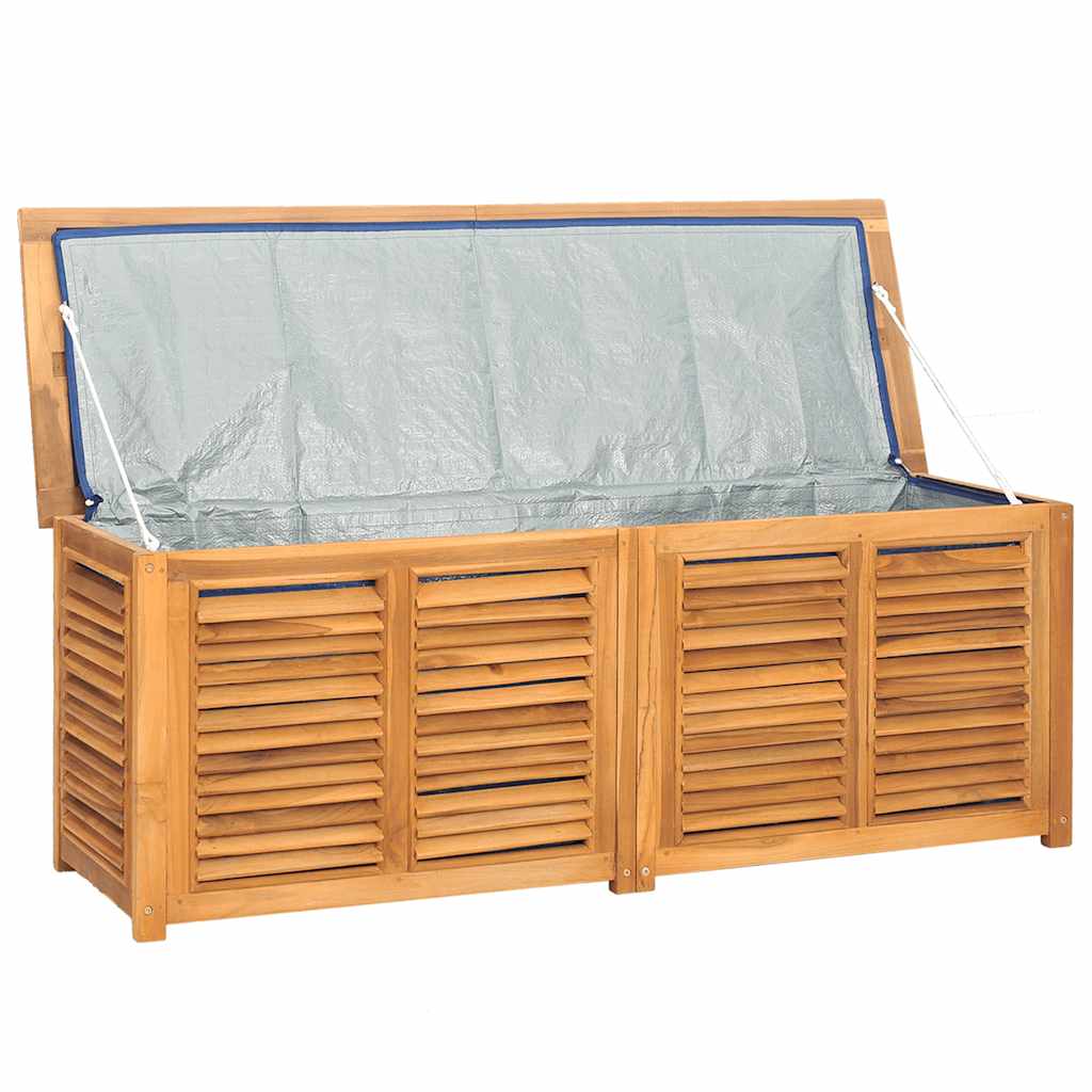 Gartenbox mit Beutel 150x50x55 cm Massivholz Teak