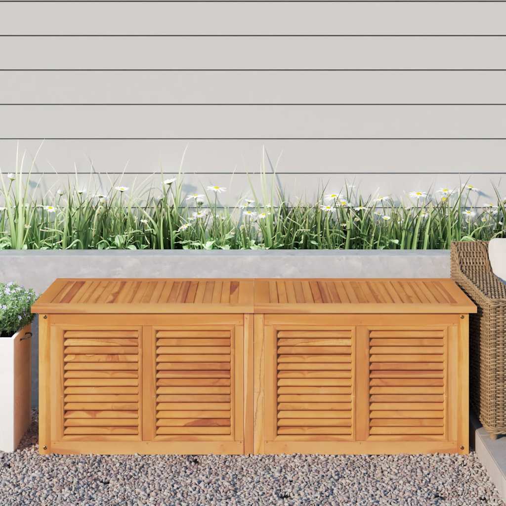 Gartenbox mit Beutel 150x50x55 cm Massivholz Teak