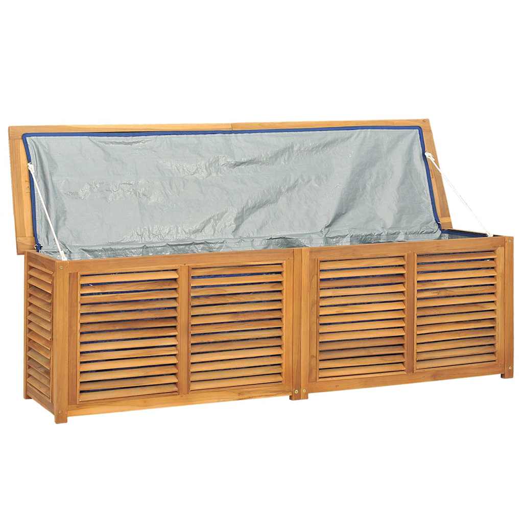 Gartenbox mit Beutel 175x50x55 cm Massivholz Teak