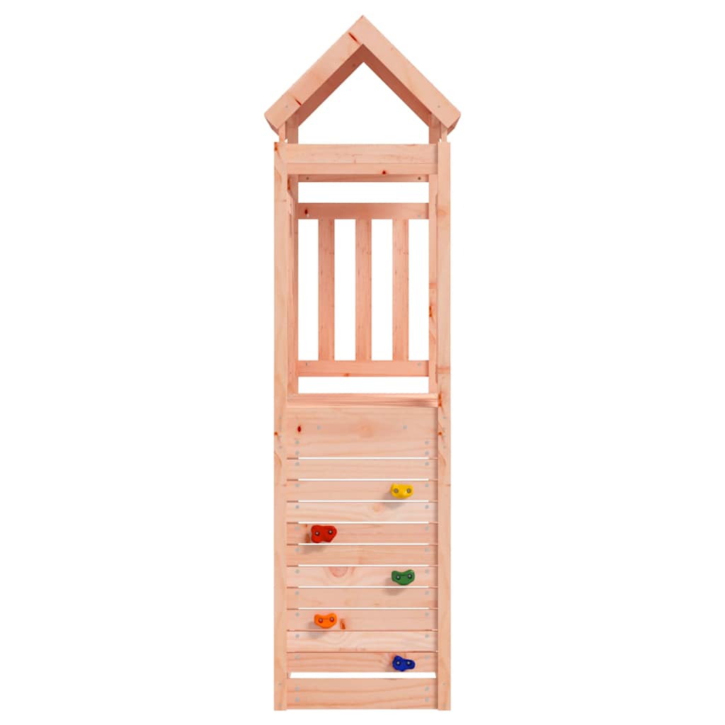 Spielturm mit Kletterwand 53x110,5x214 cm Massivholz Douglasie