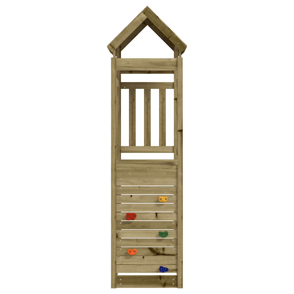 Spielturm mit Kletterwand 53x110,5x214 cm Holz Imprägniert