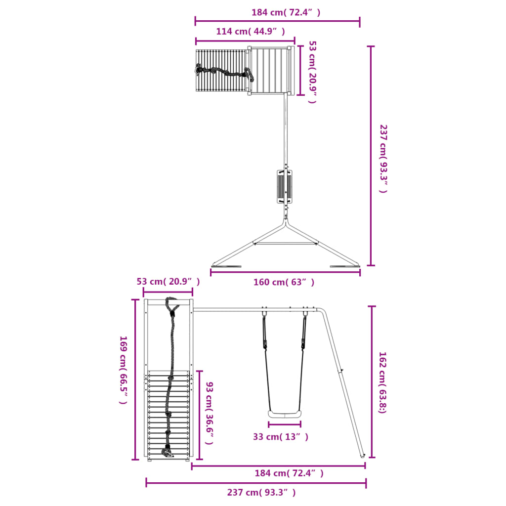 Spielturm Massivholz Douglasie