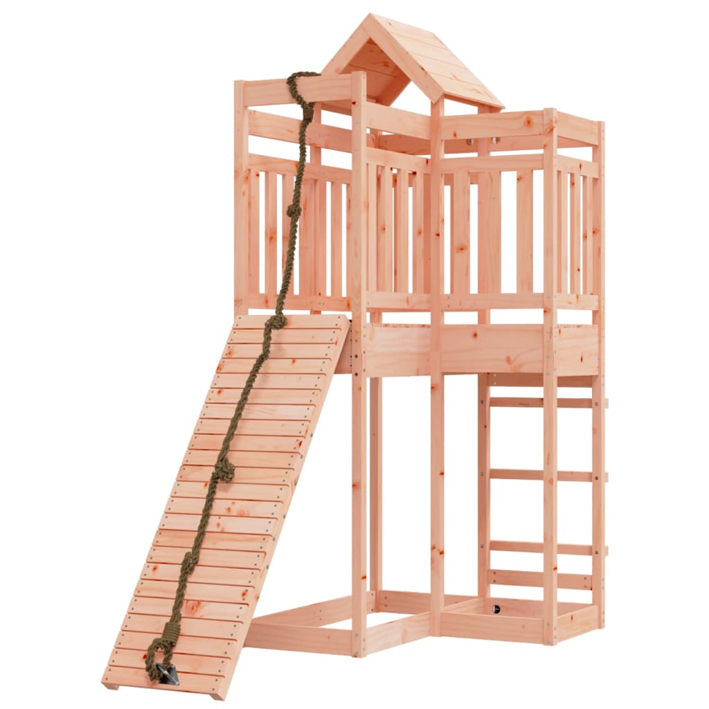 Spielturm mit Kletterwand Massivholz Douglasie