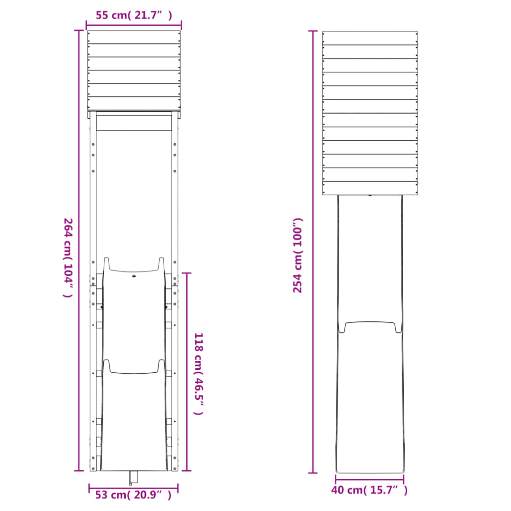 Spielturm Imprägniertes Kiefernholz