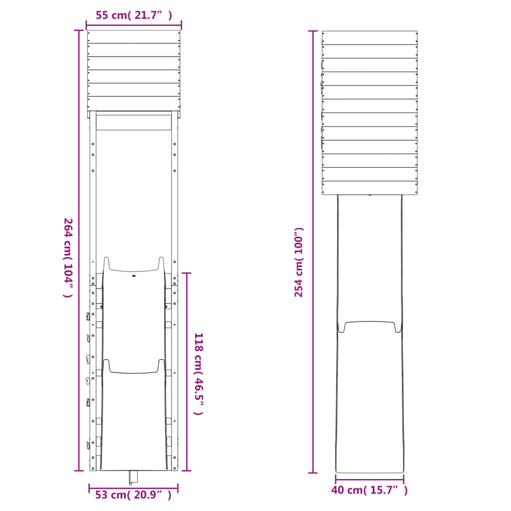 Spielturm Imprägniertes Kiefernholz