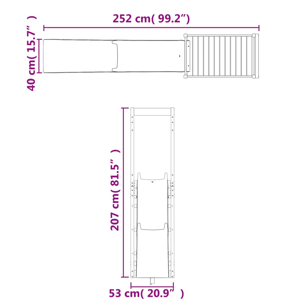 Spielturm Massivholz Douglasie