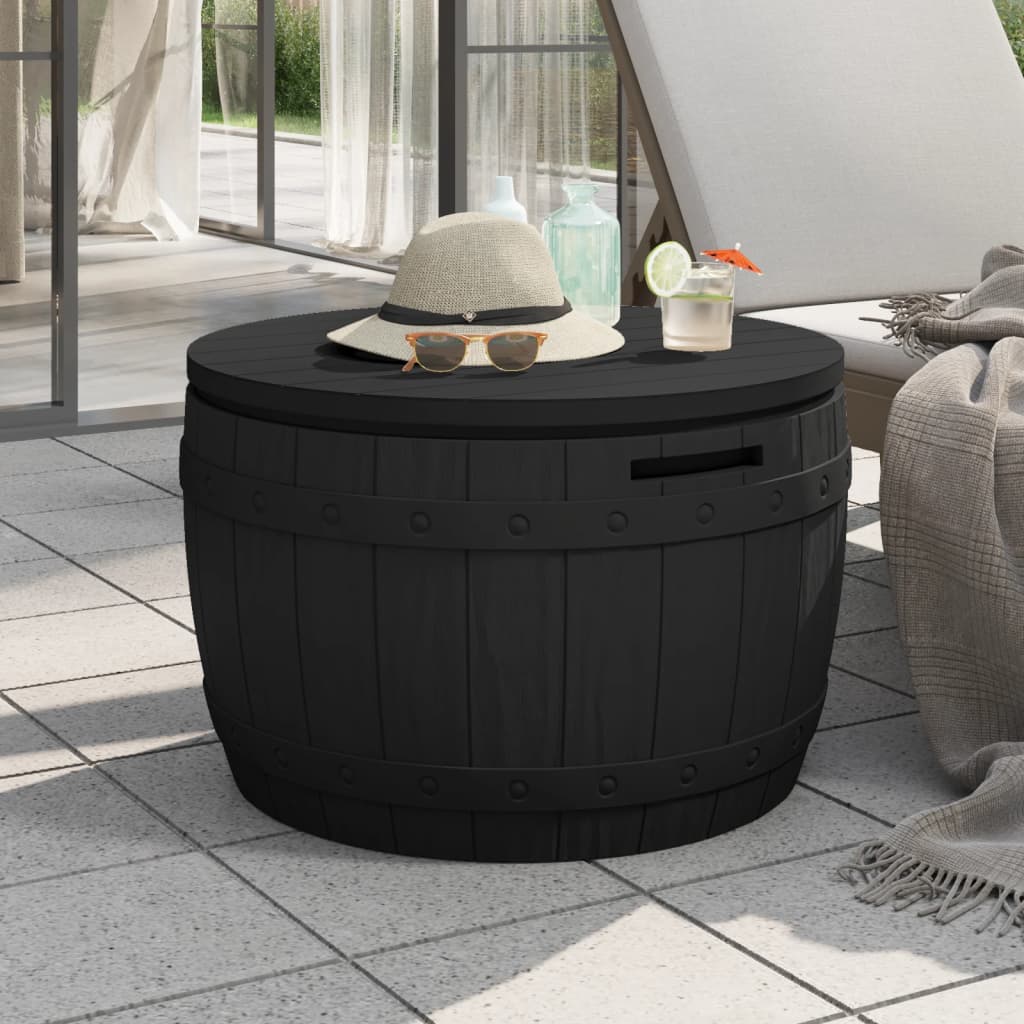 3-in-1 Gartenbox Schwarz Polypropylen