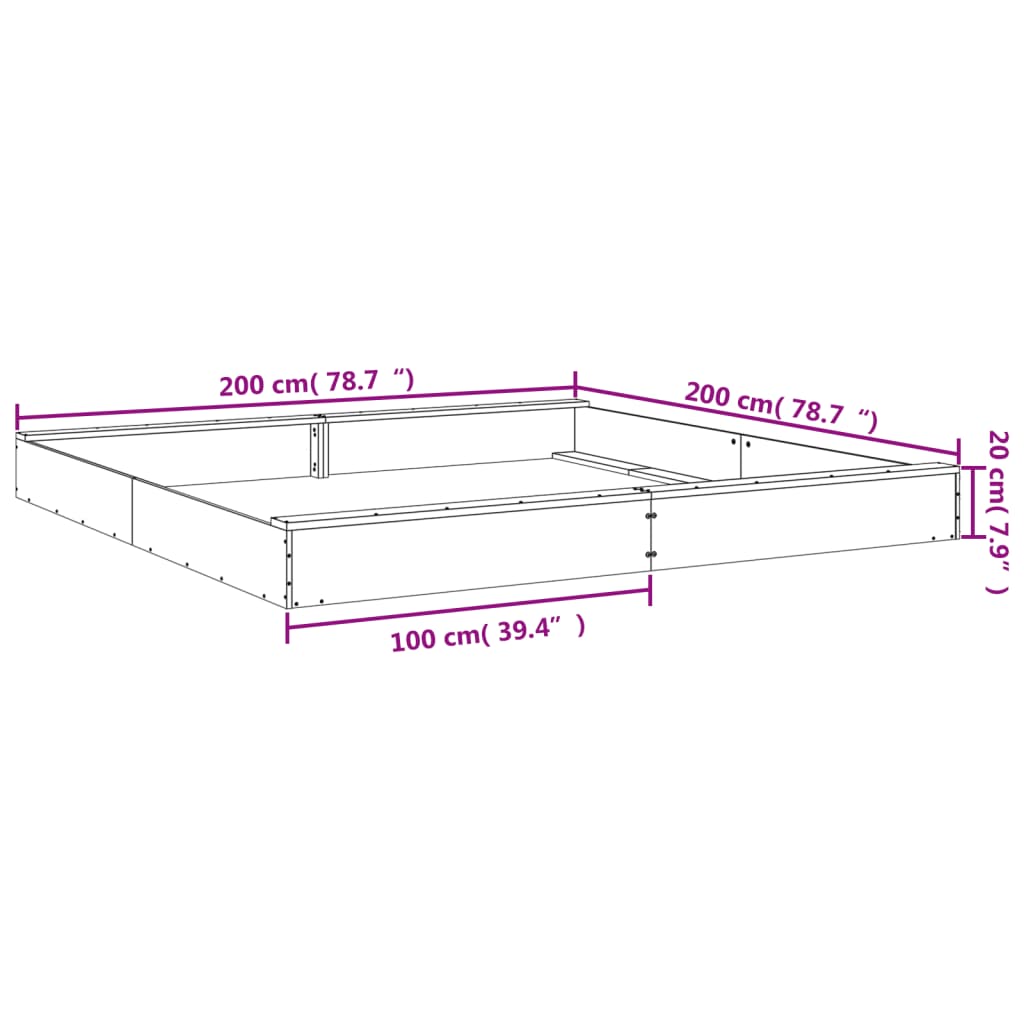 Sandkasten mit Sitzen Quadratisch Massivholz Douglasie