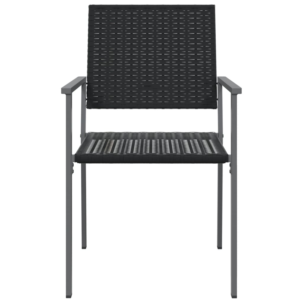 Gartenstühle 4 Stk. Schwarz 54x62,5x89 cm Poly Rattan