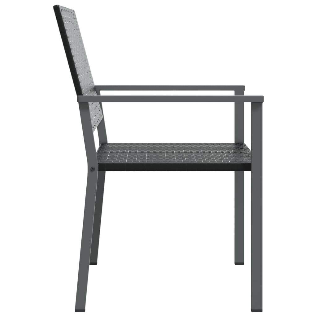 Gartenstühle 4 Stk. Schwarz 54x62,5x89 cm Poly Rattan