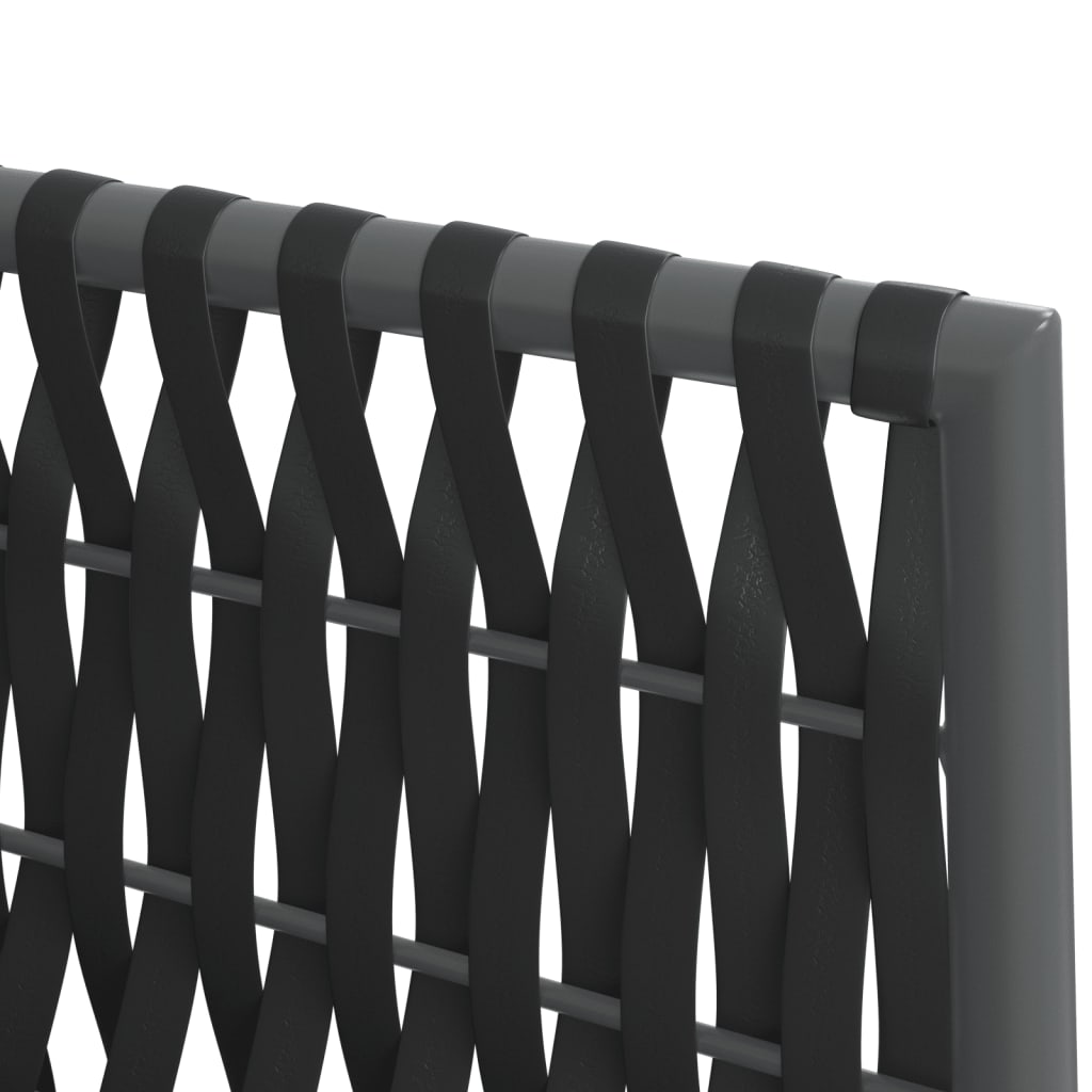 Gartenstühle mit Kissen 6 Stk. Schwarz 54x61x83 cm Poly Rattan