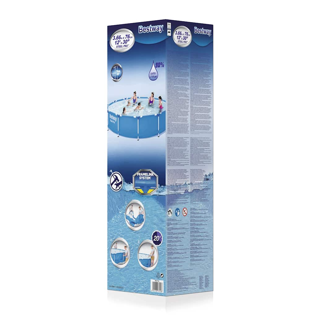 Swimmingpool mit Rahmen Steel Pro 366x76 cm