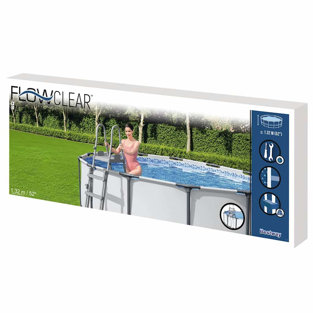 Pool-Sicherheitsleiter mit 4 Stufen Flowclear 132 cm