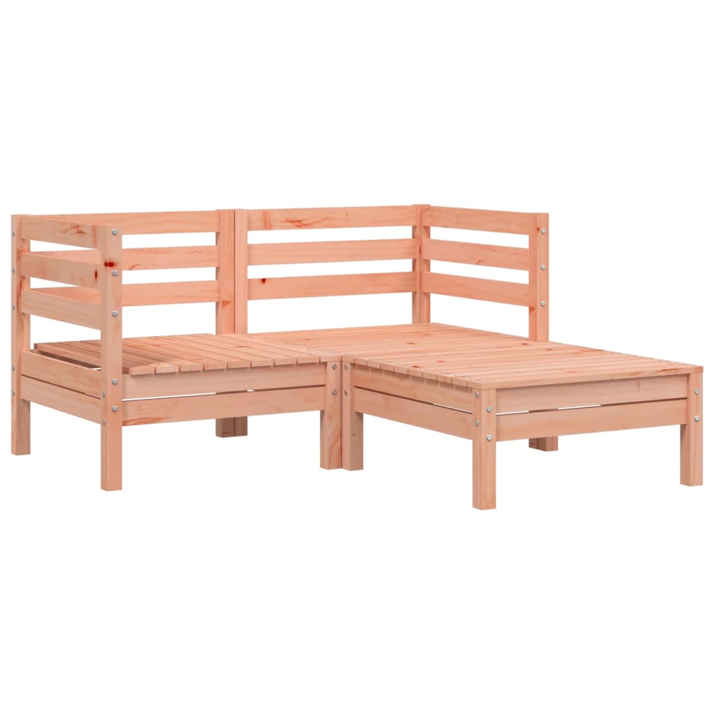 Gartensofa 2-Sitzer mit Hocker Massivholz Douglasie