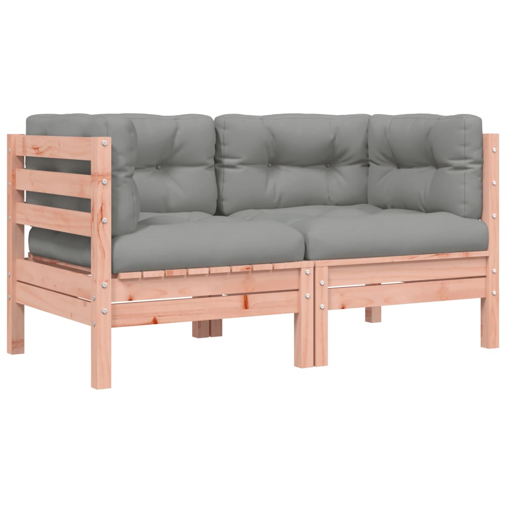 Garten-Ecksofa mit Kissen 2 Stk. Massivholz Douglasie