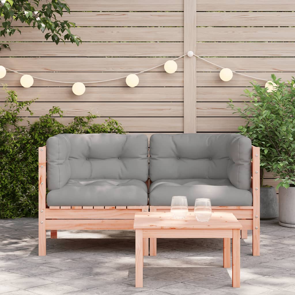 Garten-Ecksofa mit Kissen 2 Stk. Massivholz Douglasie