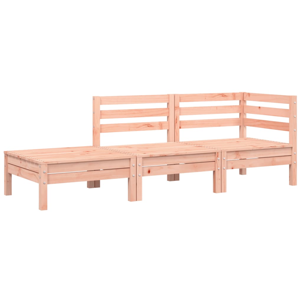 Gartensofa mit Kissen und Fußhocker Massivholz Douglasie