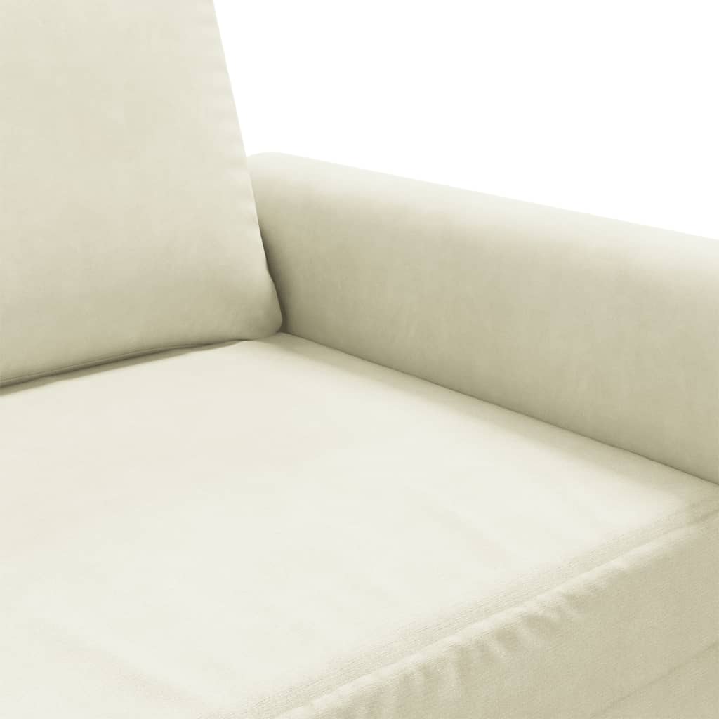 2-Sitzer-Sofa Creme 120 cm Samt