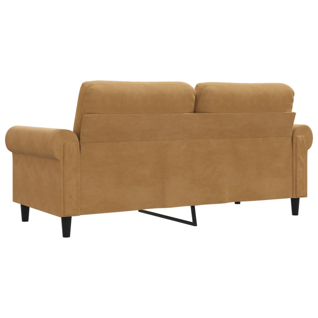 2-Sitzer-Sofa Braun 140 cm Samt