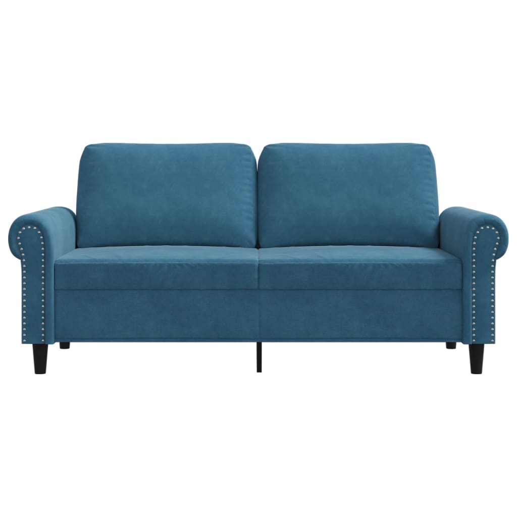 2-Sitzer-Sofa Blau 140 cm Samt