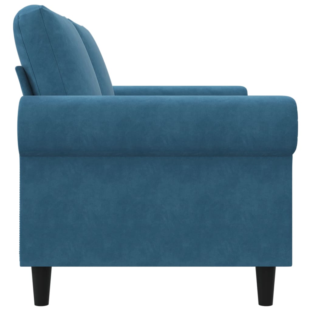 2-Sitzer-Sofa Blau 140 cm Samt