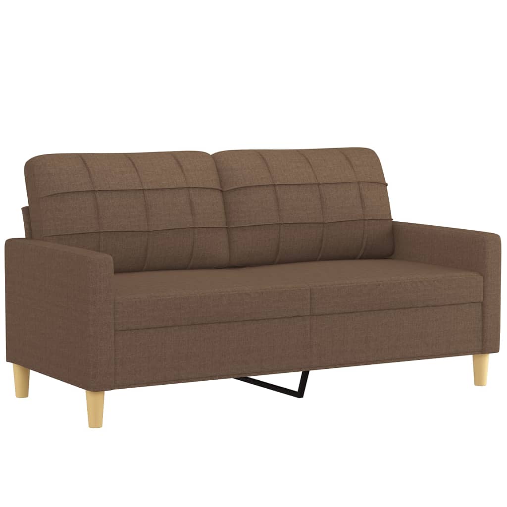 2-Sitzer-Sofa Braun 140 cm Stoff