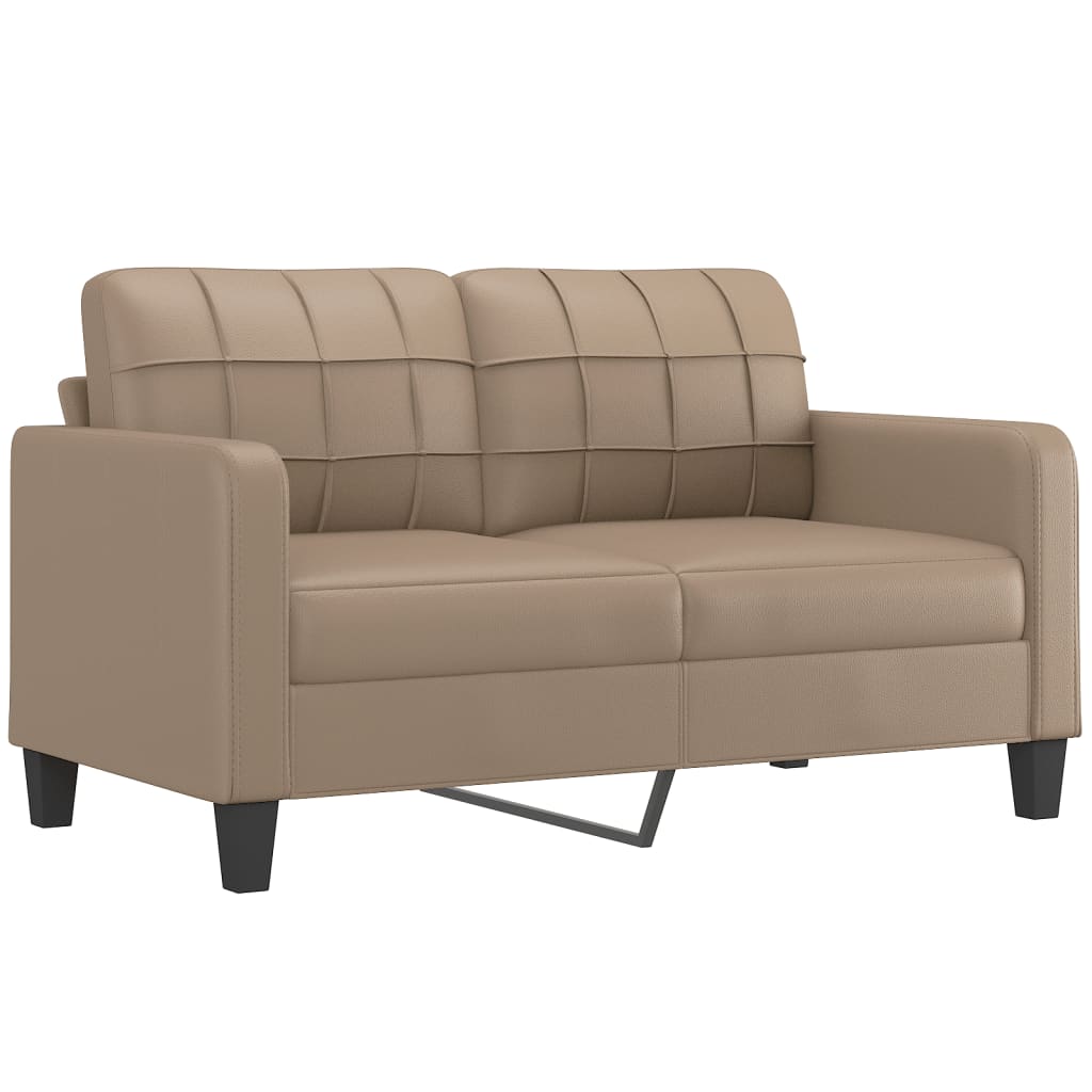 2-Sitzer-Sofa Cappuccino-Braun 140 cm Kunstleder