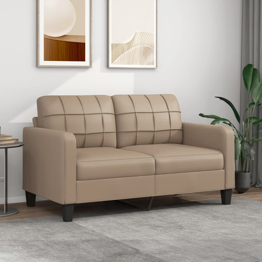 2-Sitzer-Sofa Cappuccino-Braun 140 cm Kunstleder