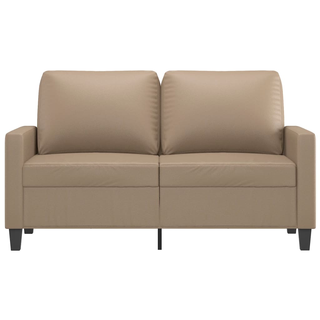 2-Sitzer-Sofa Cappuccino-Braun 120 cm Kunstleder