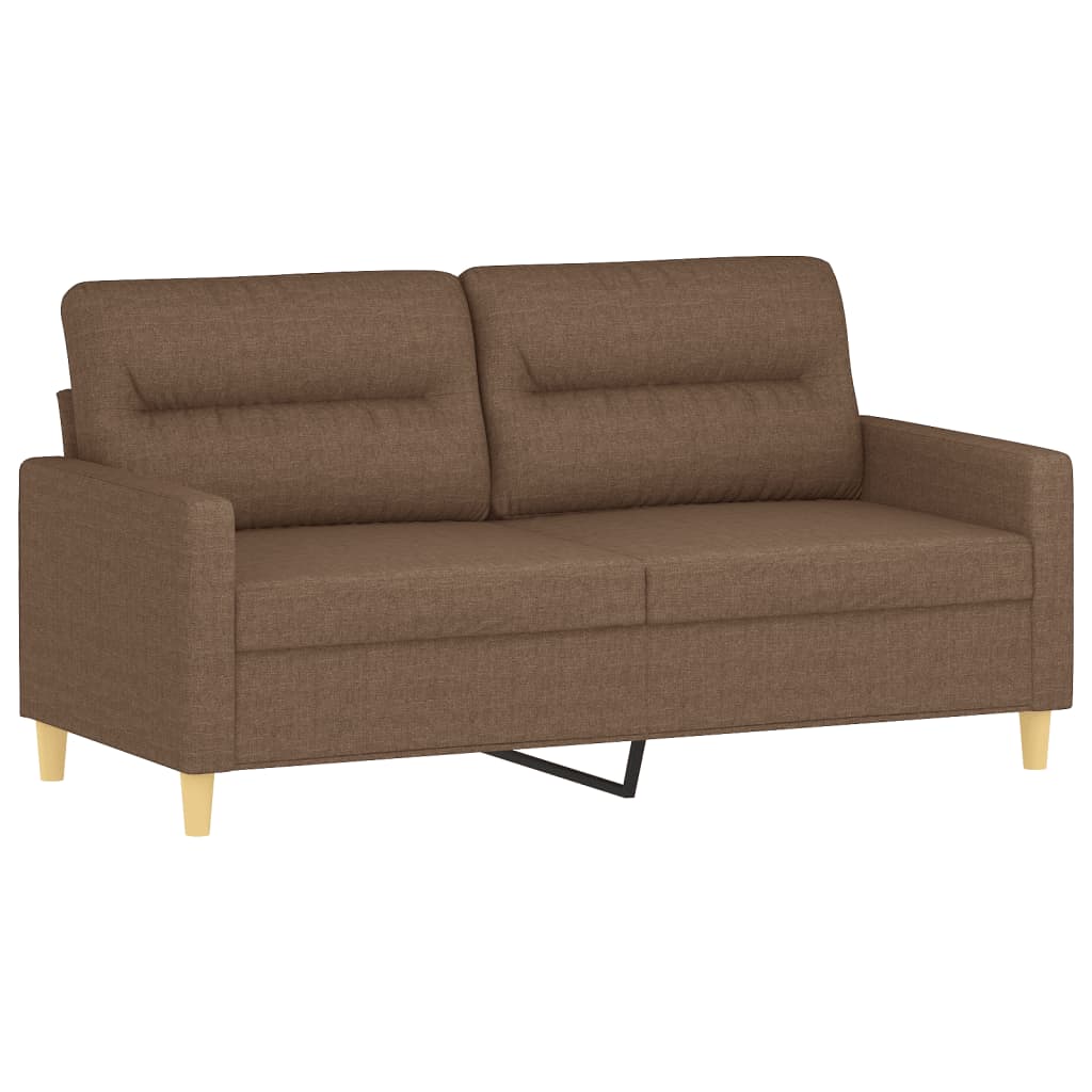 2-Sitzer-Sofa Braun 140 cm Stoff