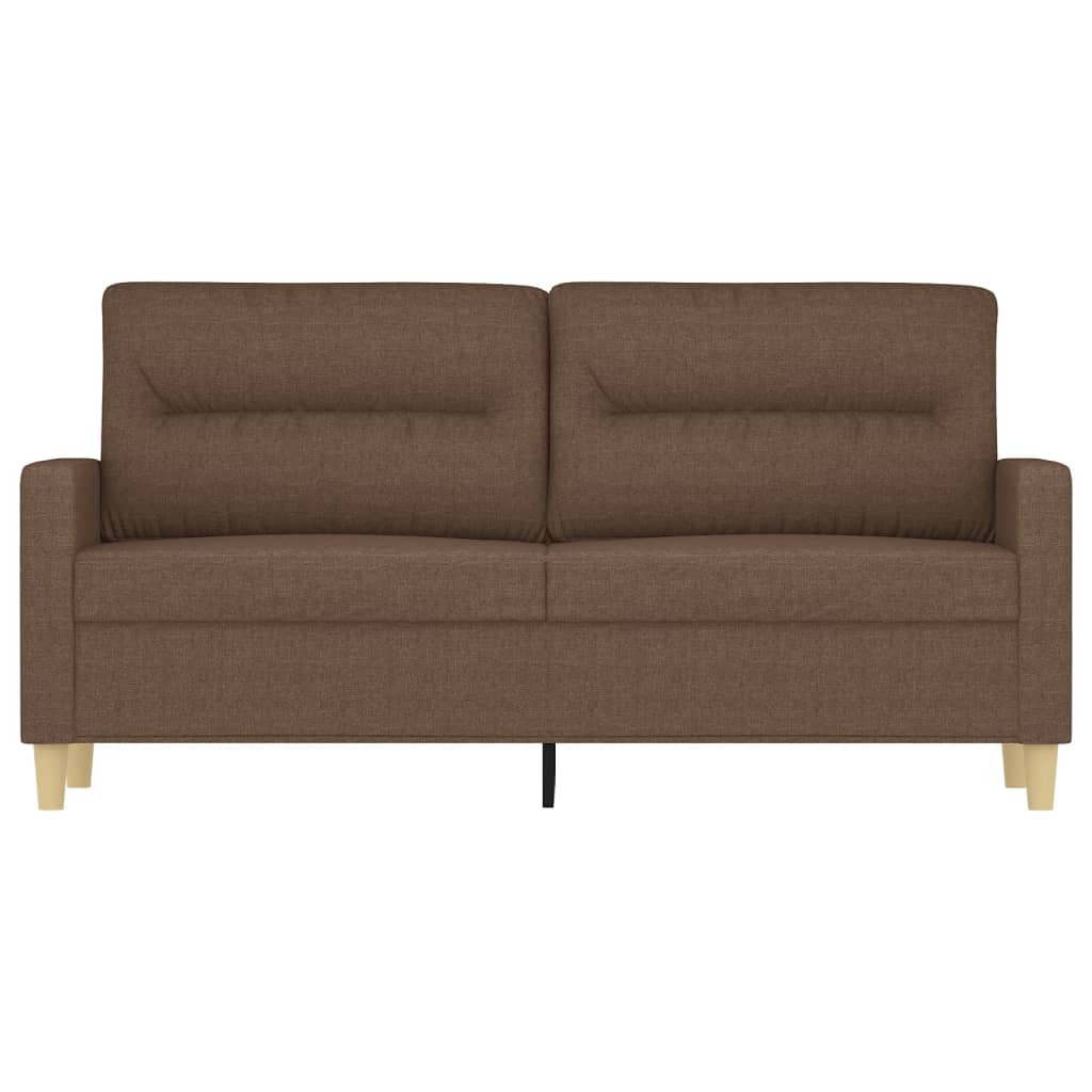 2-Sitzer-Sofa Braun 140 cm Stoff