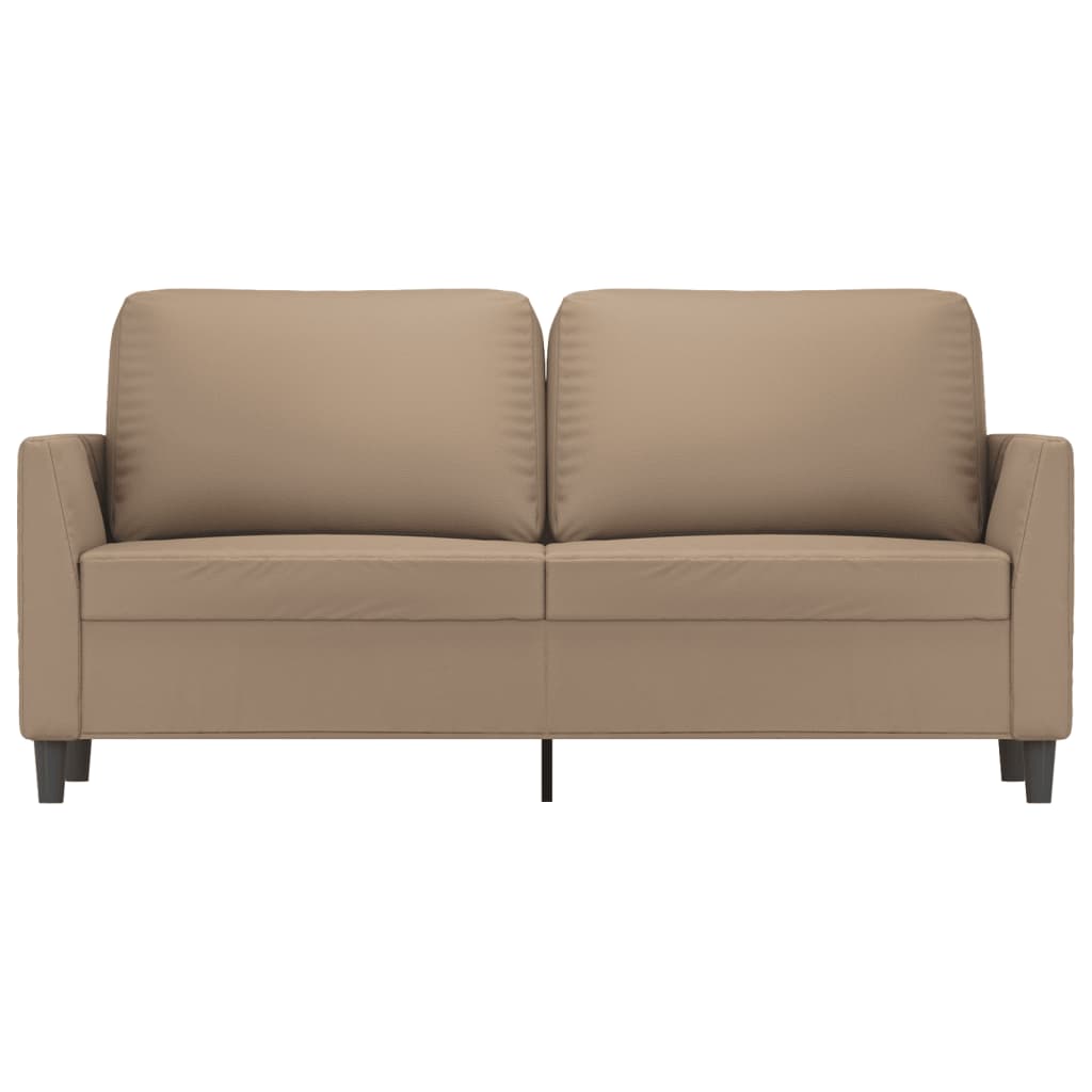 2-Sitzer-Sofa Cappuccino-Braun 140 cm Kunstleder