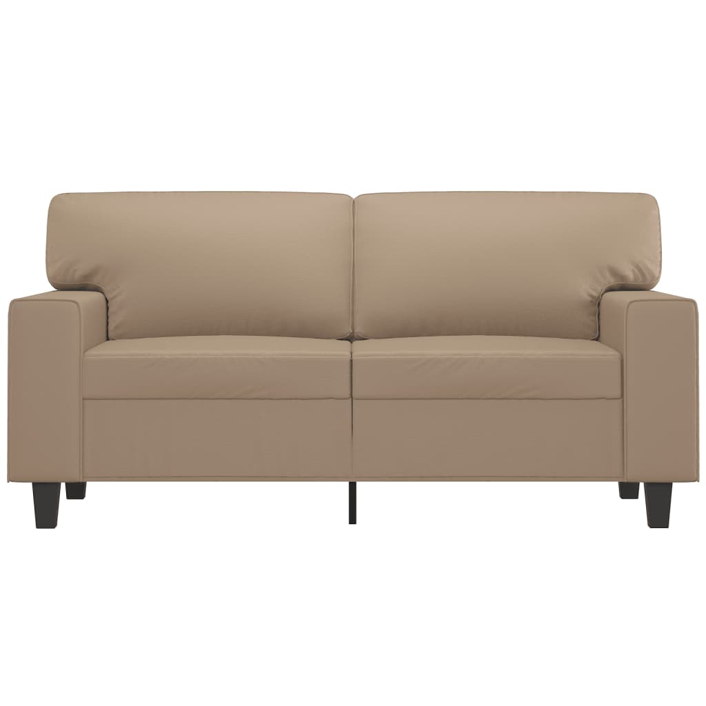 2-Sitzer-Sofa Cappuccino-Braun 120 cm Kunstleder