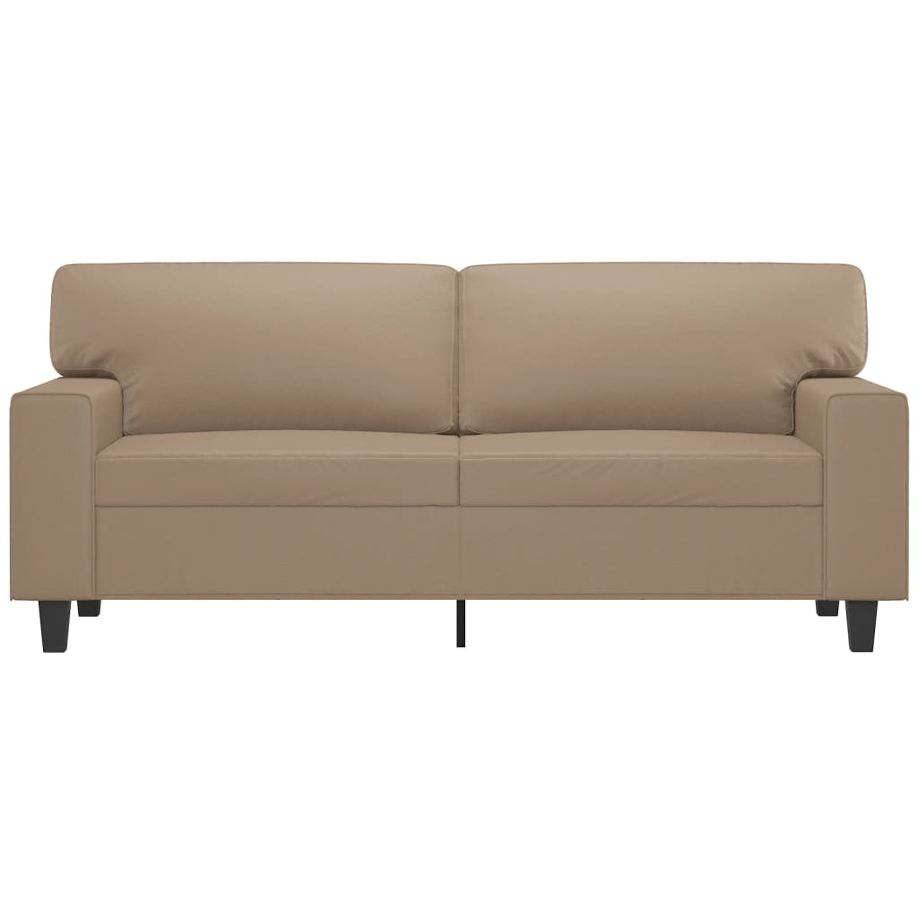 2-Sitzer-Sofa Cappuccino-Braun 140 cm Kunstleder