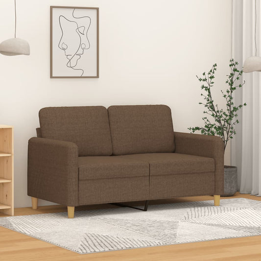 2-Sitzer-Sofa Braun 120 cm Stoff