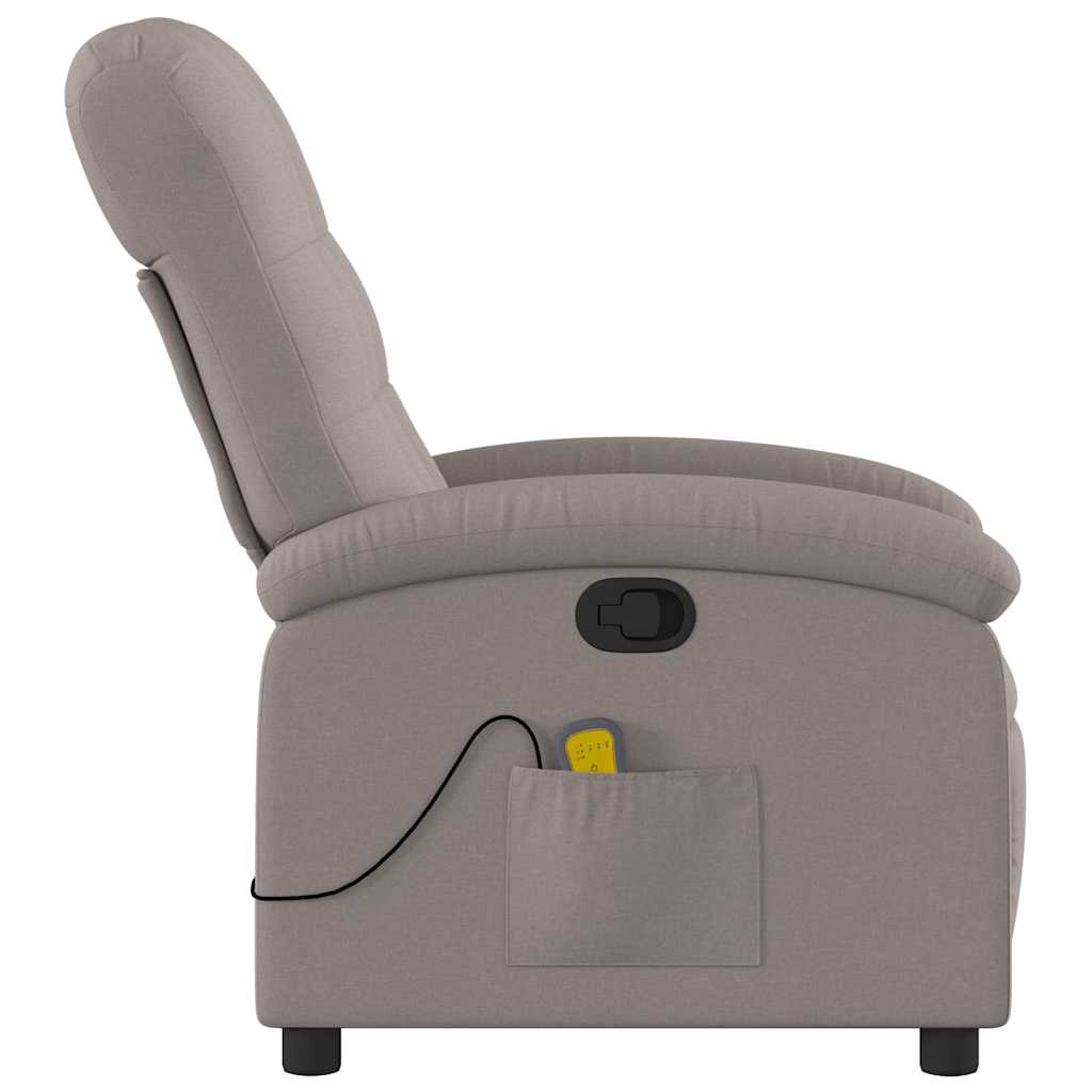 Massagesessel Taupe Stoff