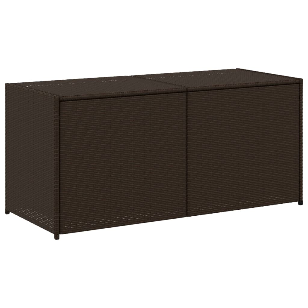 Gartentruhe Braun 283L Poly Rattan