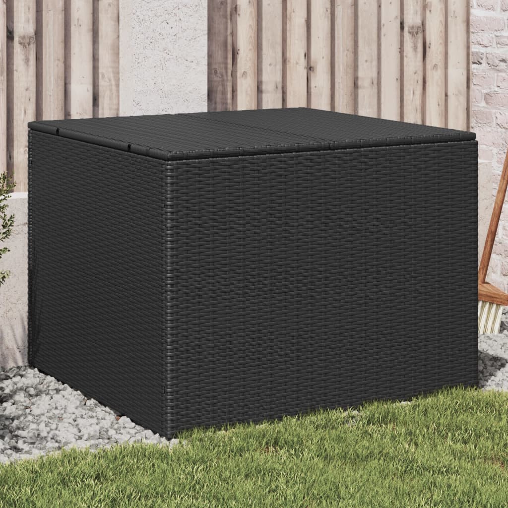 Gartentruhe Schwarz 291L Poly Rattan