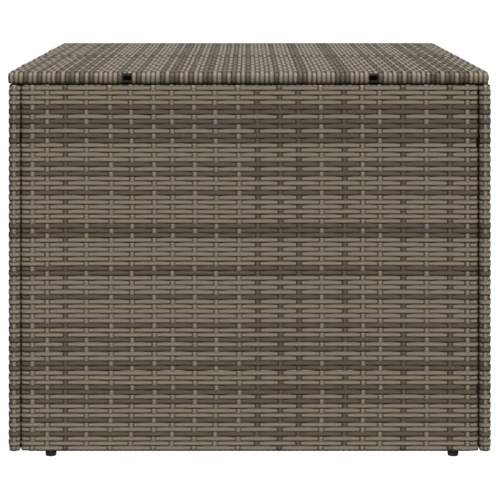 Gartentruhe Grau 291L Poly Rattan