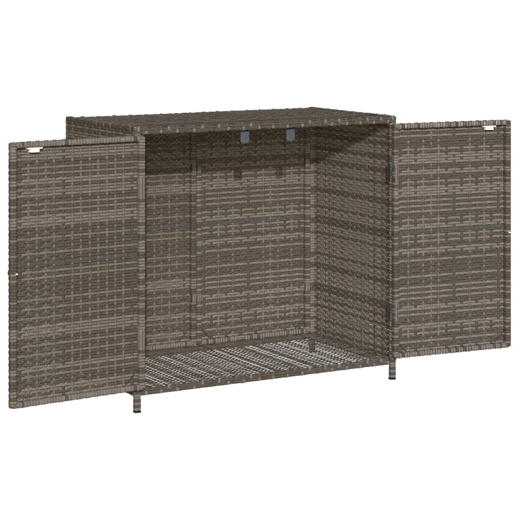 Gartenschrank Grau 83x45x76 cm Poly Rattan