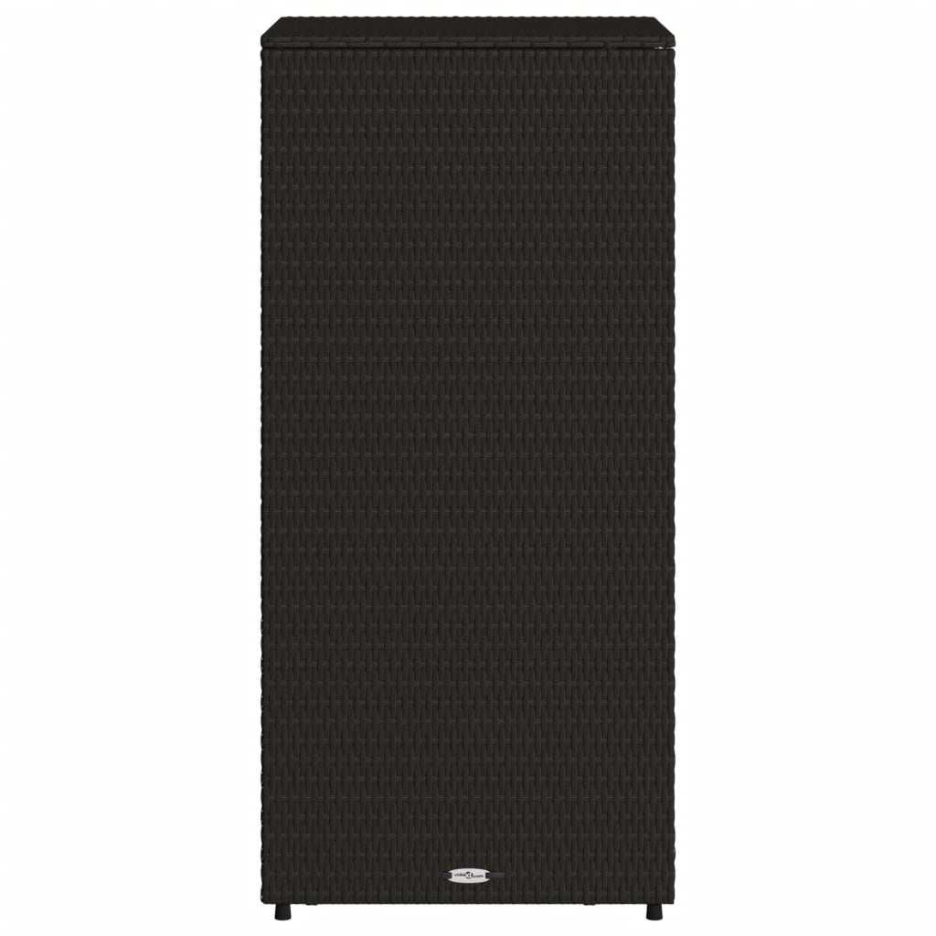 Gartenschrank Schwarz 50x55x115 cm Poly Rattan