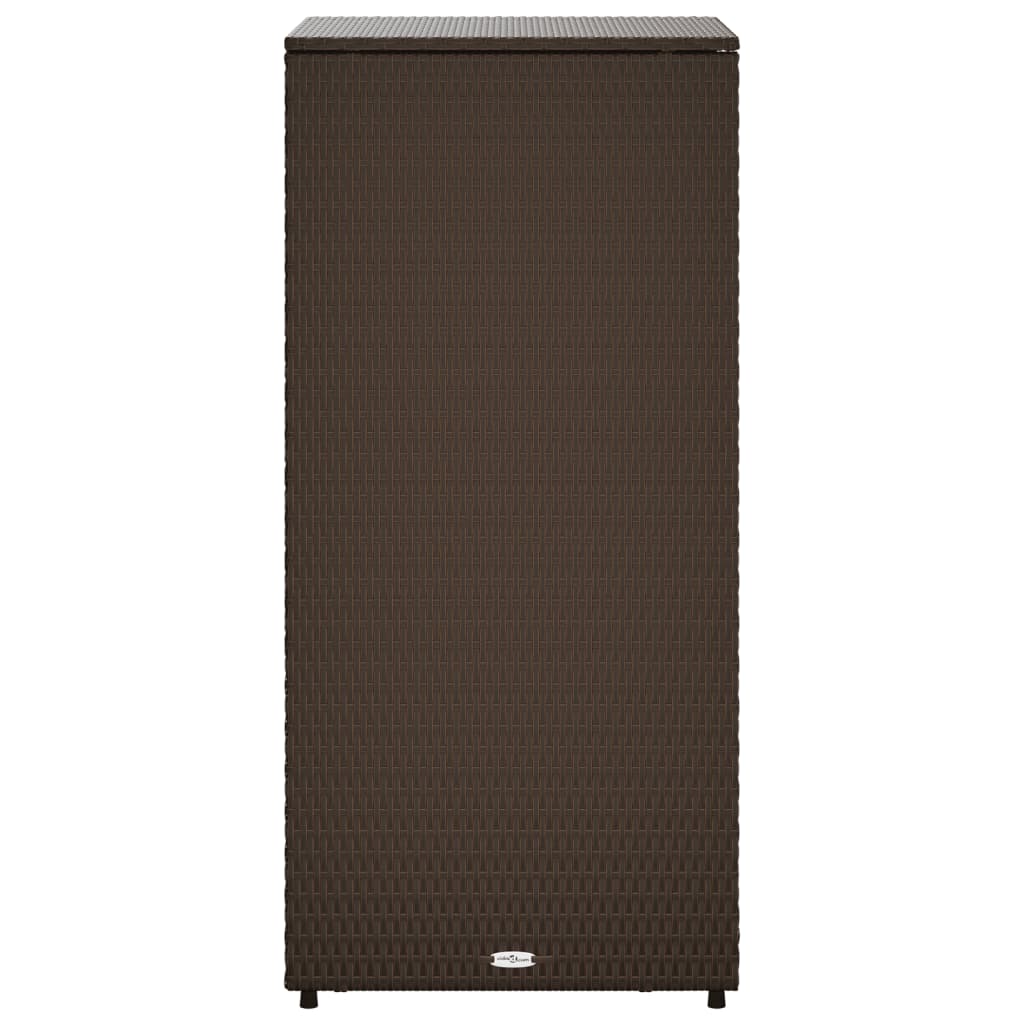 Gartenschrank Braun 50x55x115 cm Poly Rattan