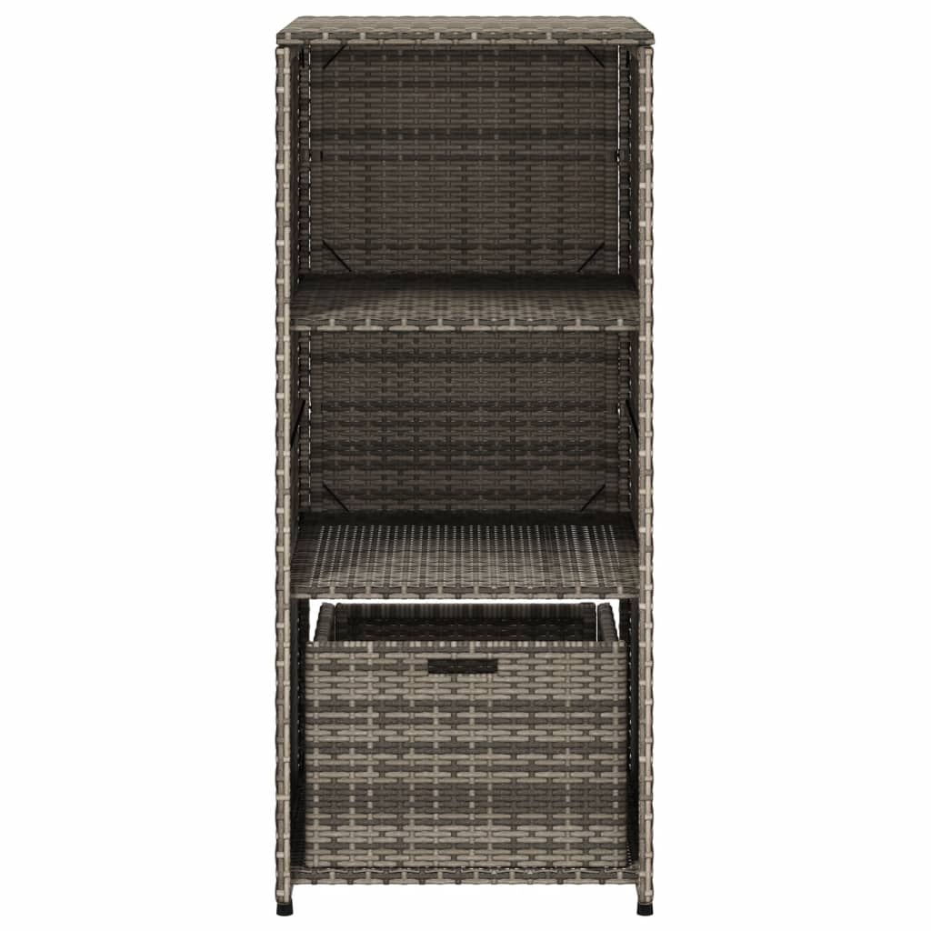 Gartenschrank Grau 50x55x115 cm Poly Rattan