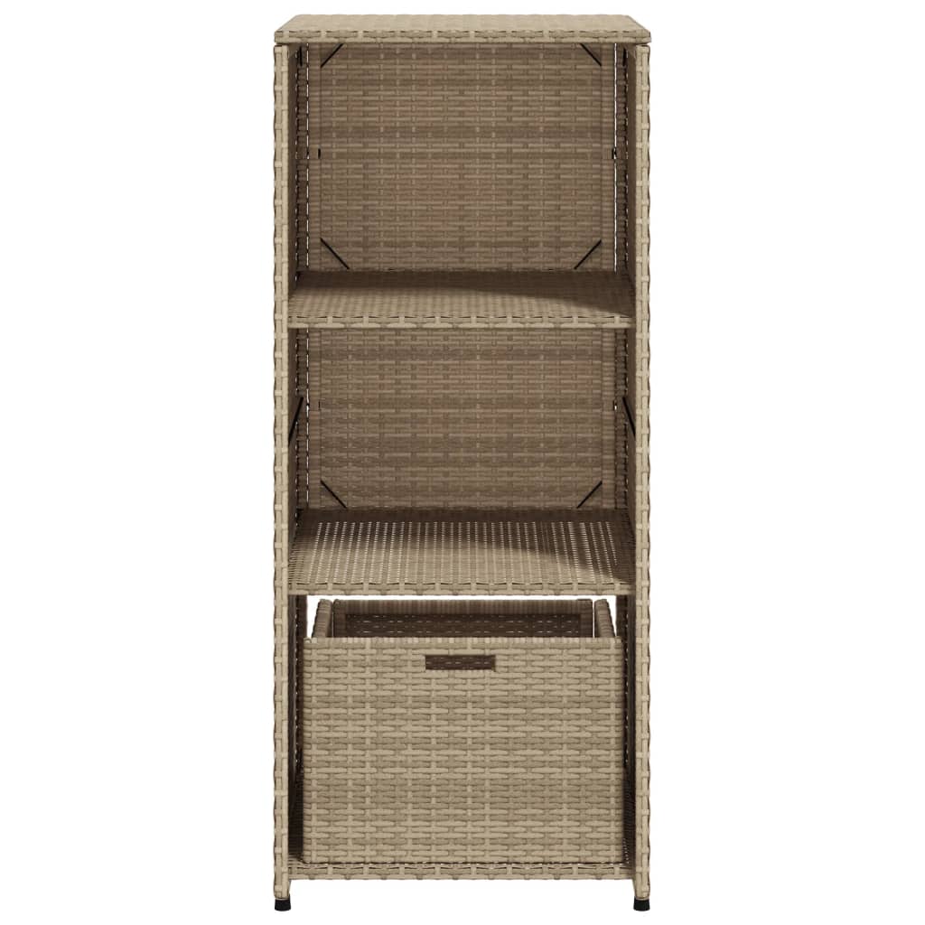 Gartenschrank Beige 50x55x115 cm Poly Rattan