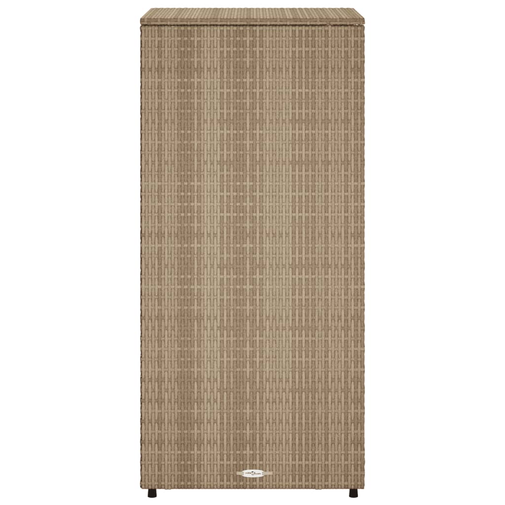 Gartenschrank Beige 50x55x115 cm Poly Rattan